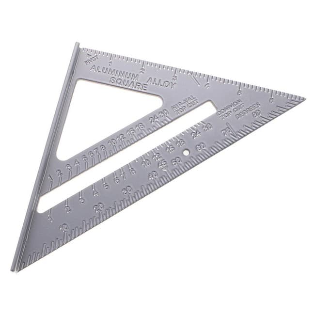 7" Aluminum Triangle Ruler Square Carpenter Framing Measuring Tools product image